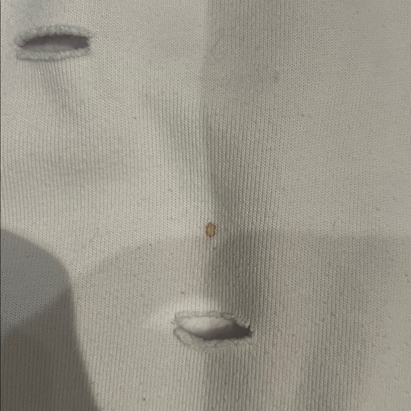 ALO Yoga Cream Distressed Long Sleeve Crop Top - Picture 6 of 6